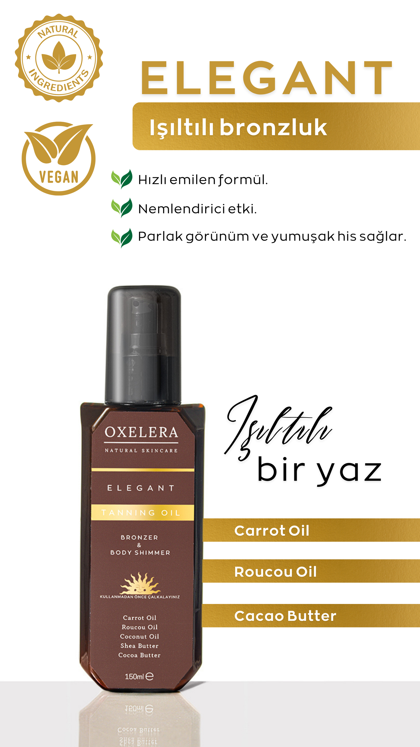 Huile de bronzage élégante - 150 ml